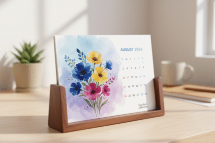 U Wooden Desktop Calendar